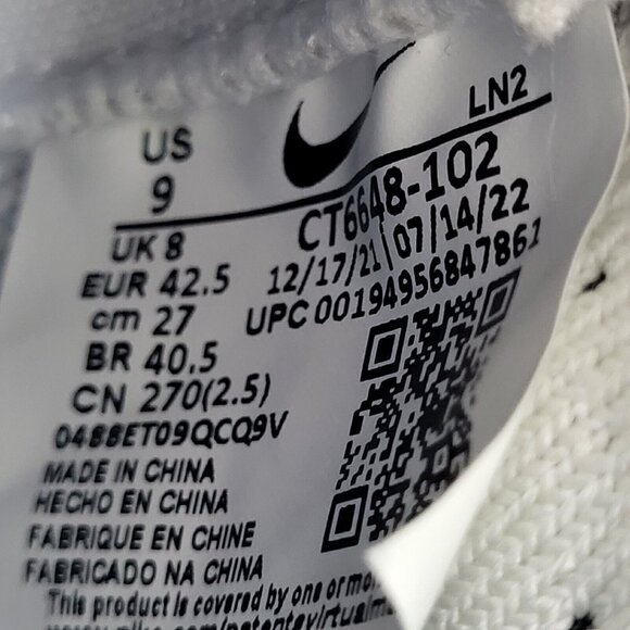 Nike Alpha Menace Elite 3 White Black College Navy CT6648 102 Size 9 - Picture 7 of 7